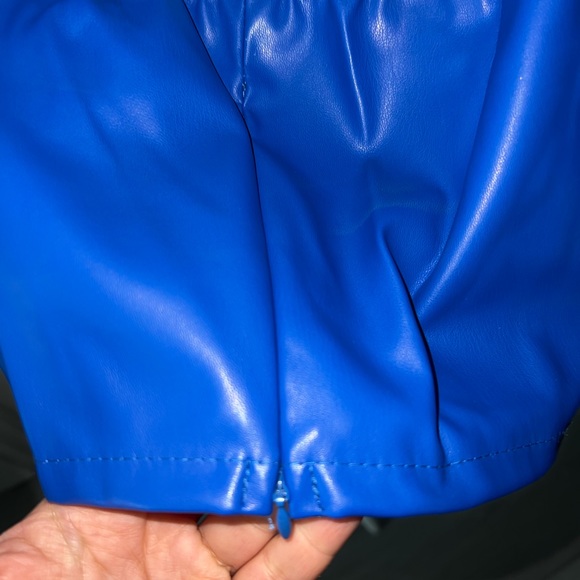 A.M.R.A the label matching set pants and tube top blue leather SO SEXY - Picture 10 of 12